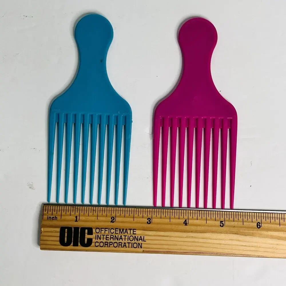 vintage goody hair pick lift comb‎ pink teal solid usa 80s 90s nostalgia props